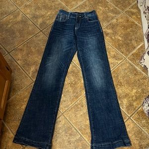 Cowgirl couture flare leg jeans, size 26/34